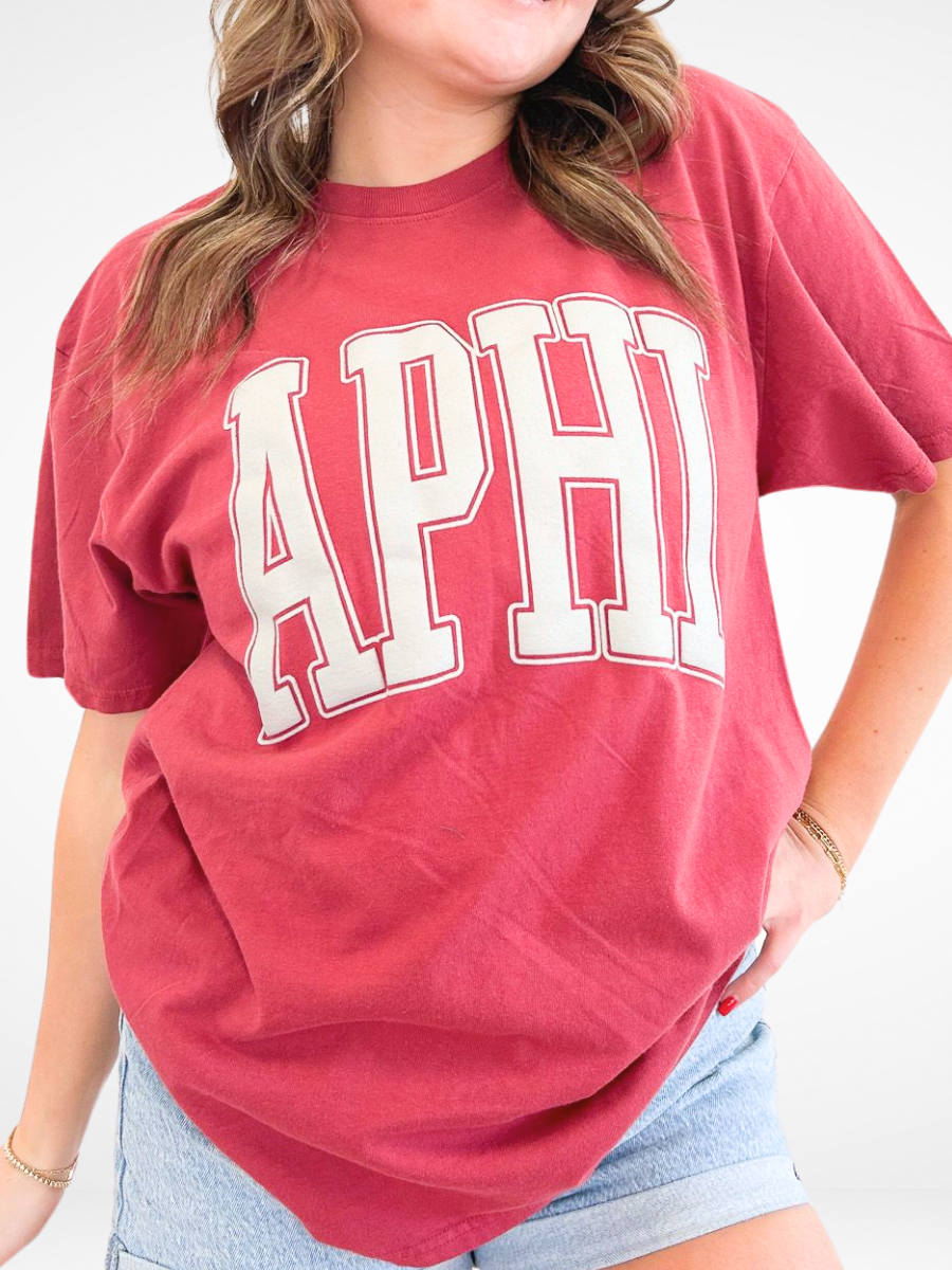 Sorority Varsity Arch Puff Tee