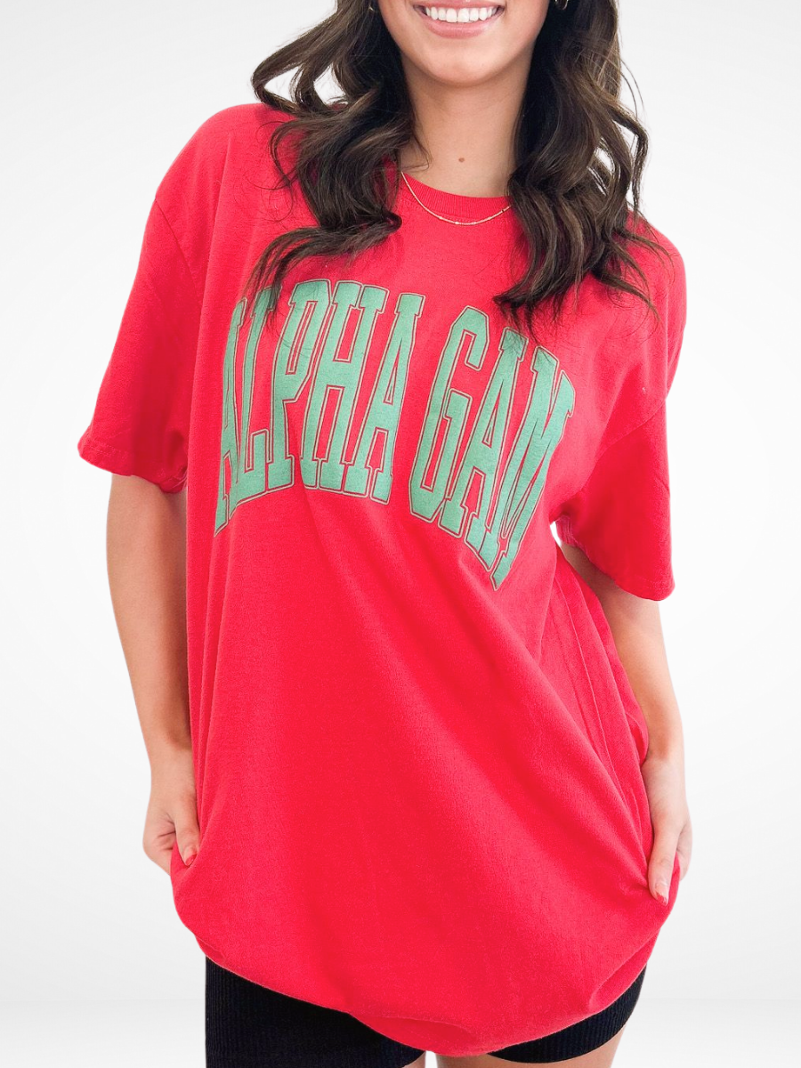 Sorority Varsity Arch Puff Tee