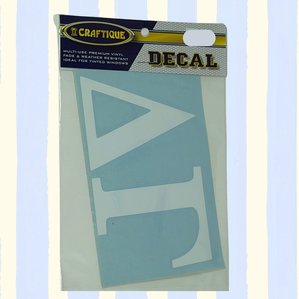 Delta Gamma Letters White Decal