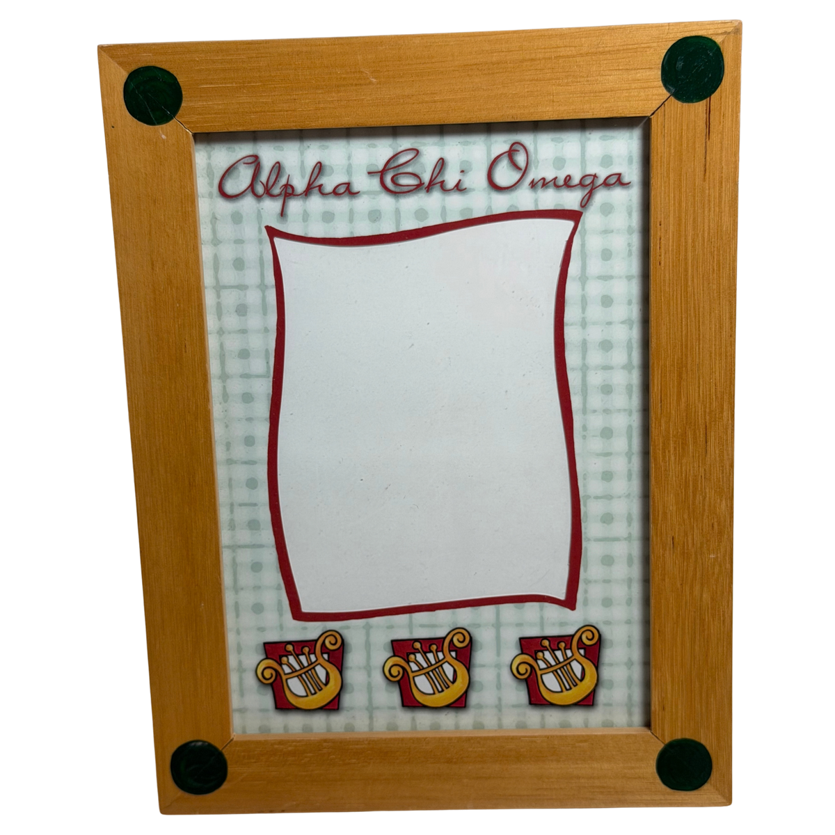 Alpha Chi Omega Vintage Wooden Picture Frame