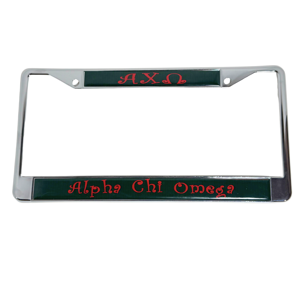 Alpha Chi Omega Script License Frame