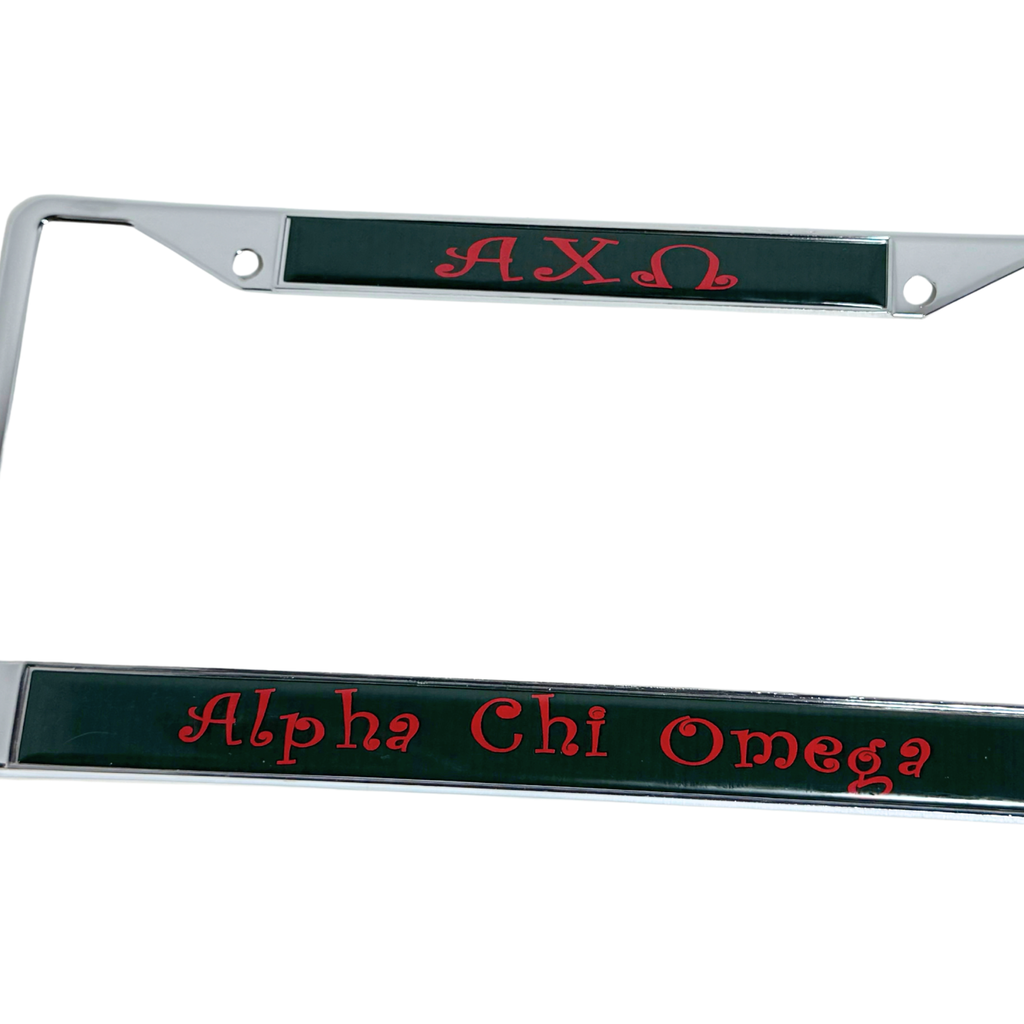 Alpha Chi Omega Script License Frame