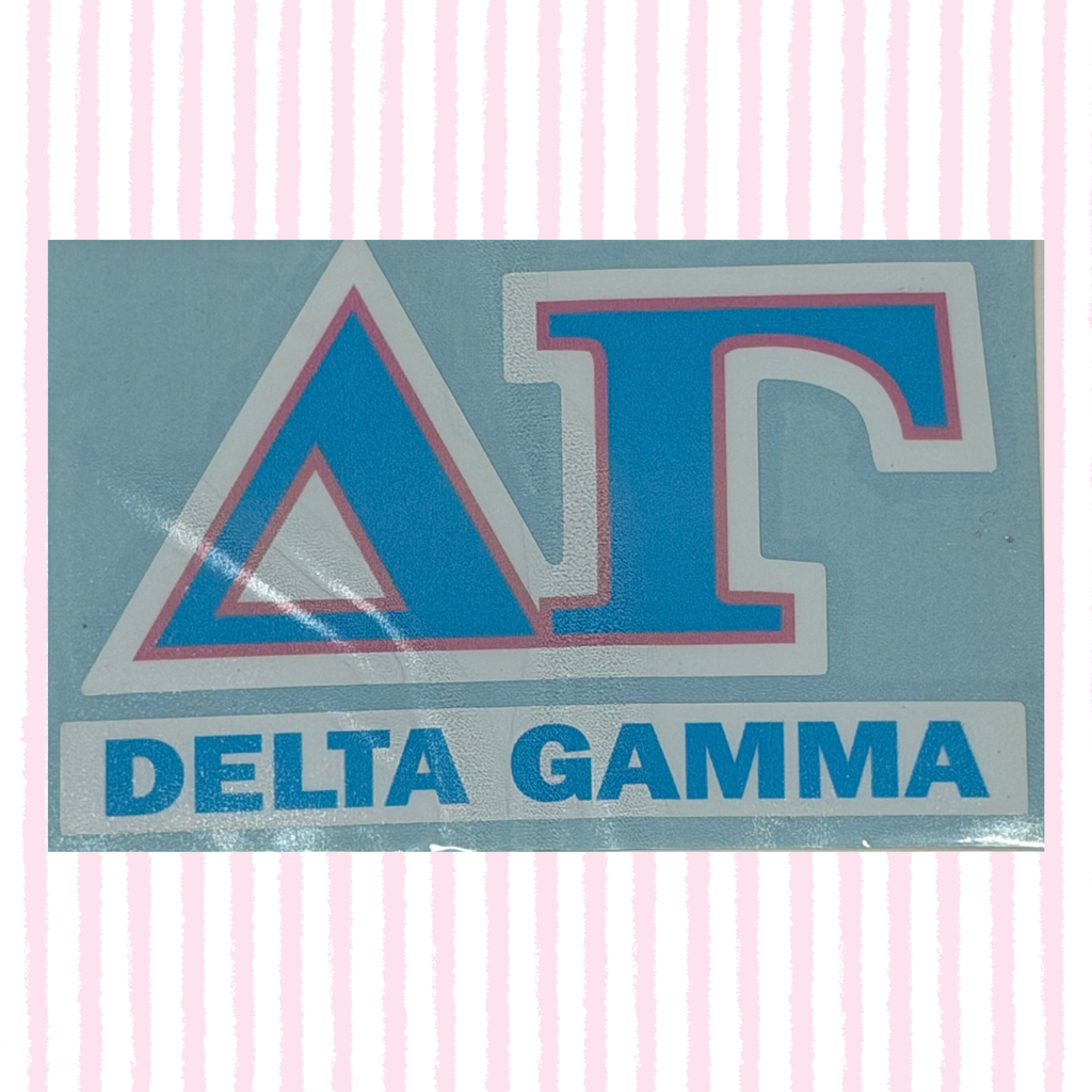 Delta Gamma Pink and Blue Decal