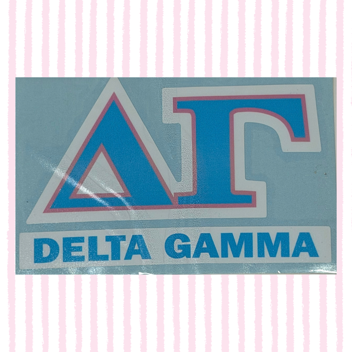 Delta Gamma Pink and Blue Decal