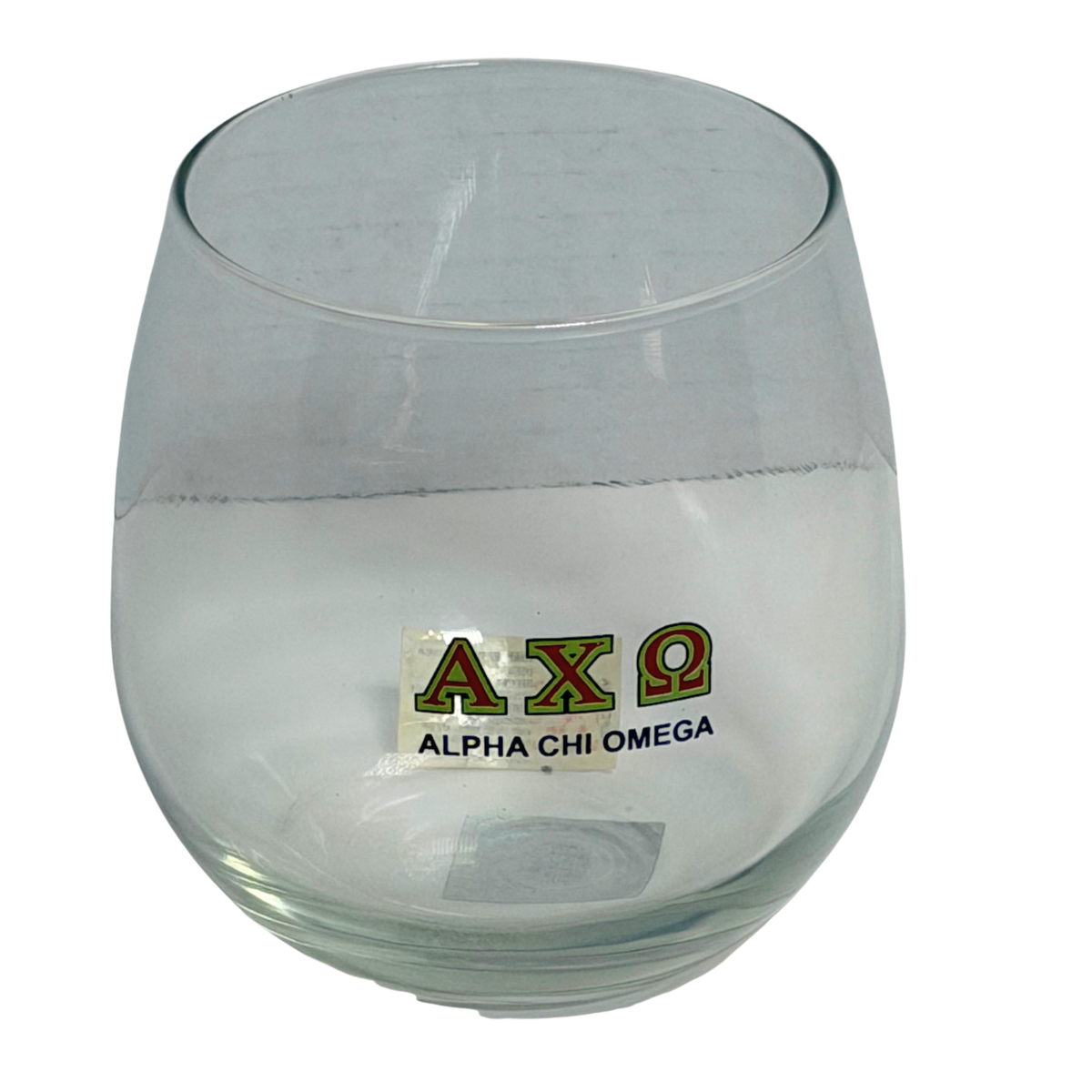 Alpha Chi Omega Stemless Wine Glass