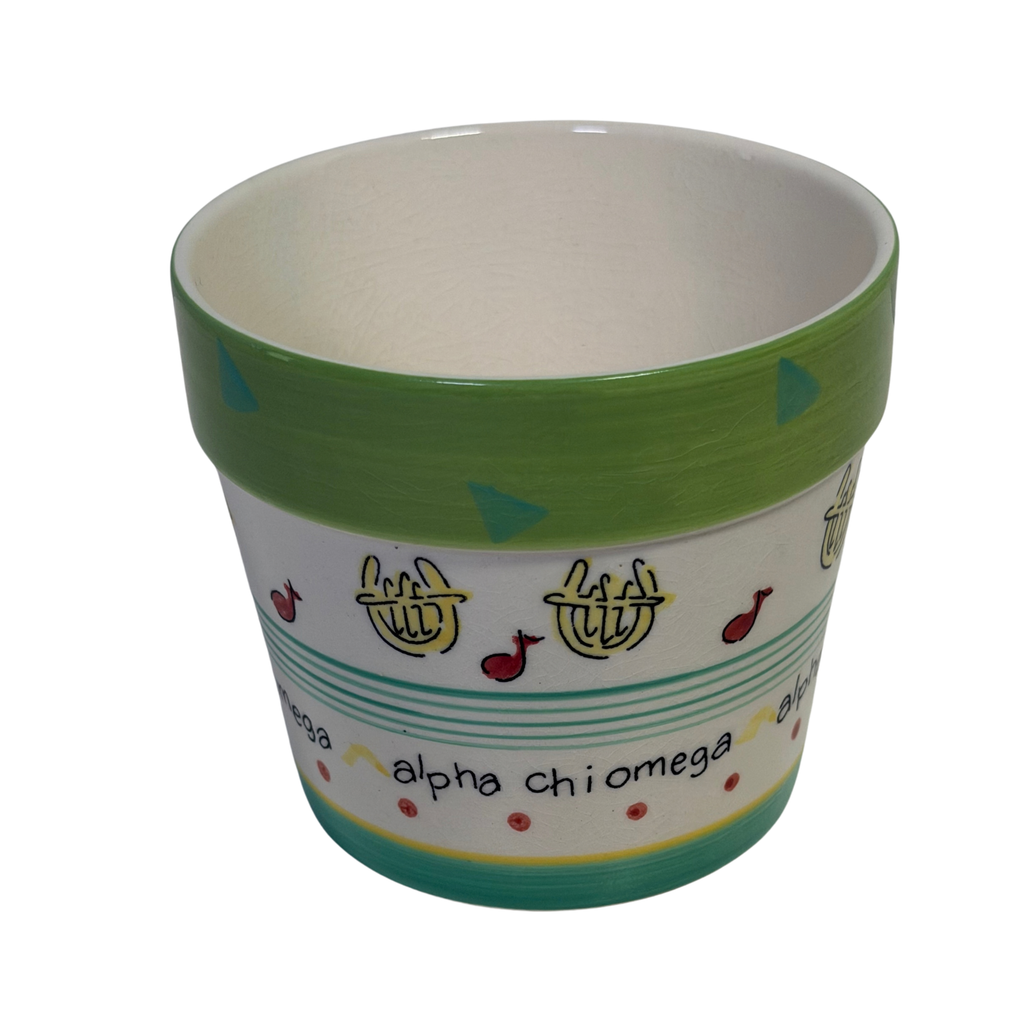 Alpha Chi Omega Ceramic Planter