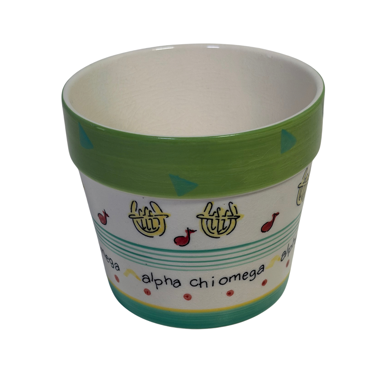 Alpha Chi Omega Ceramic Planter
