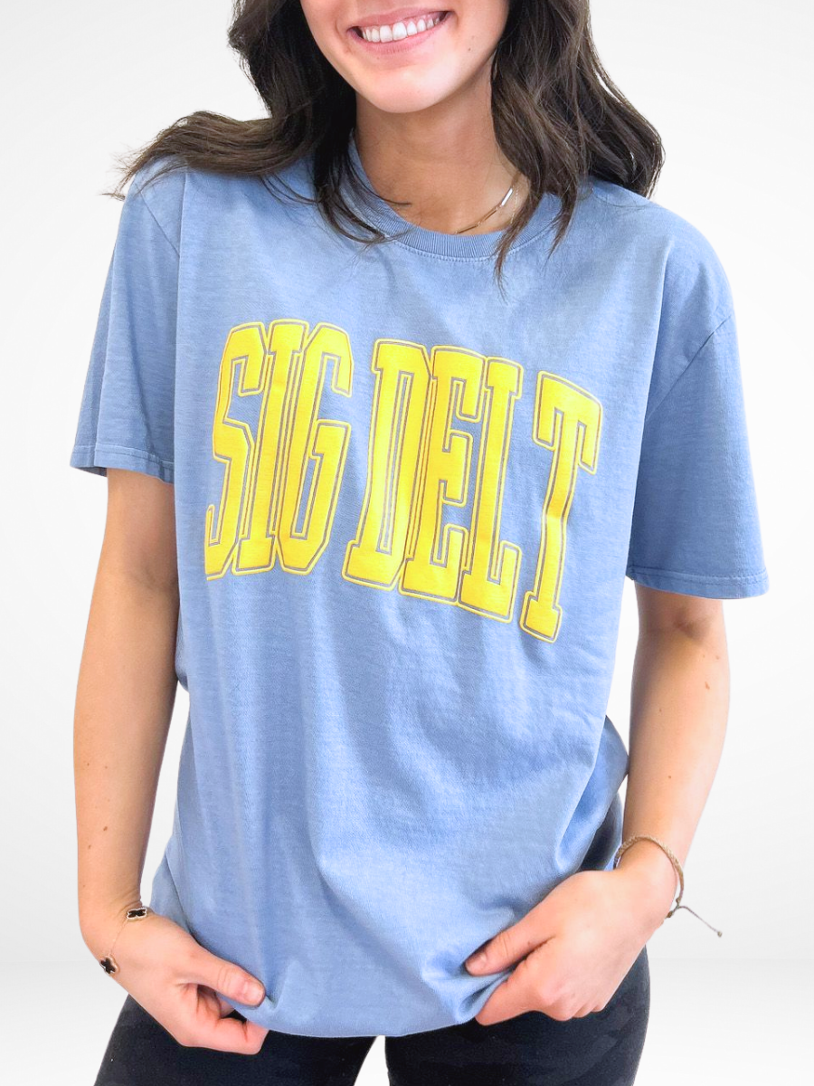 Sorority Varsity Arch Puff Tee