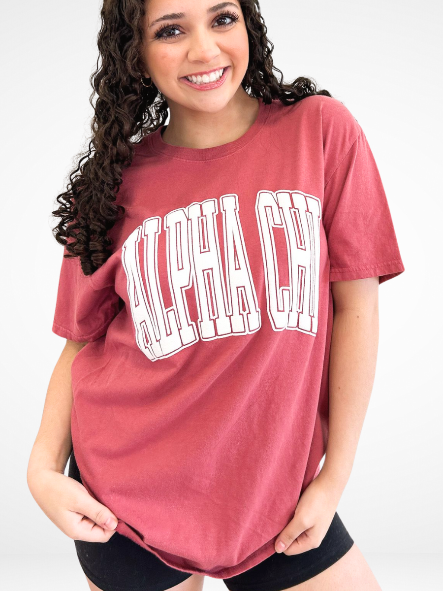 Sorority Varsity Arch Puff Tee