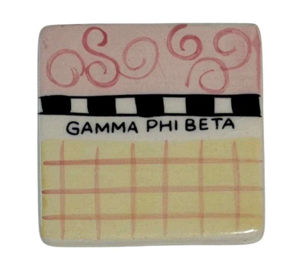 Gamma Phi vintage ceramic magnet