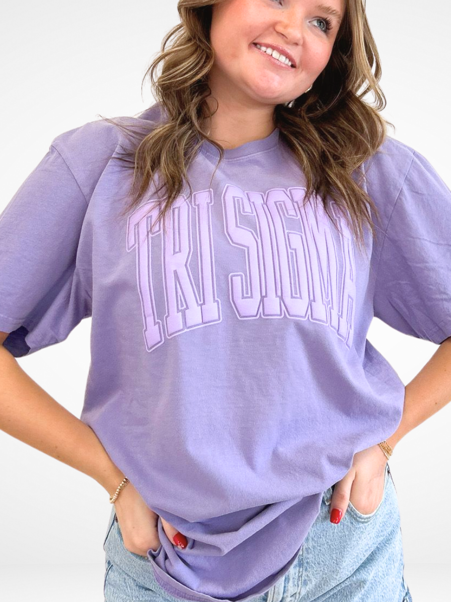Sorority Varsity Arch Puff Tee