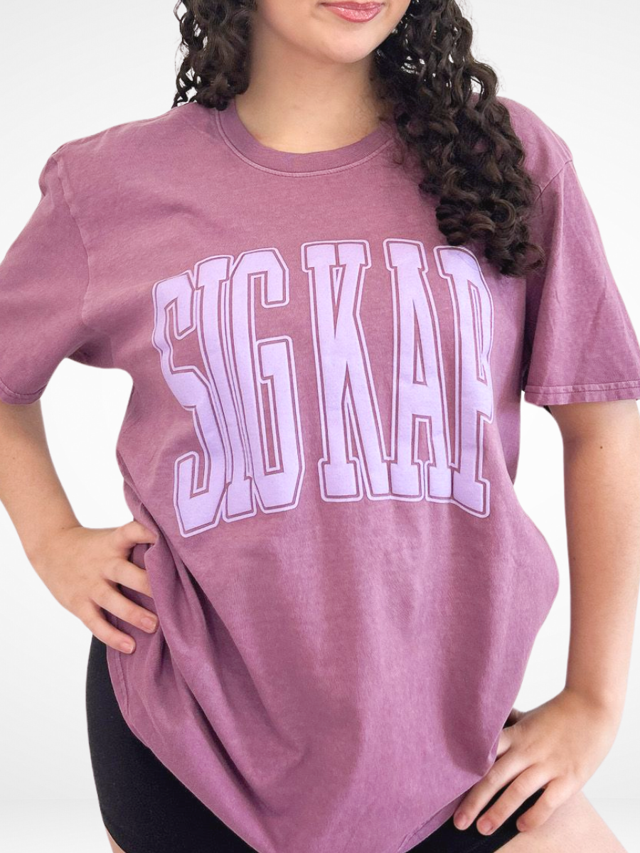 Sorority Varsity Arch Puff Tee