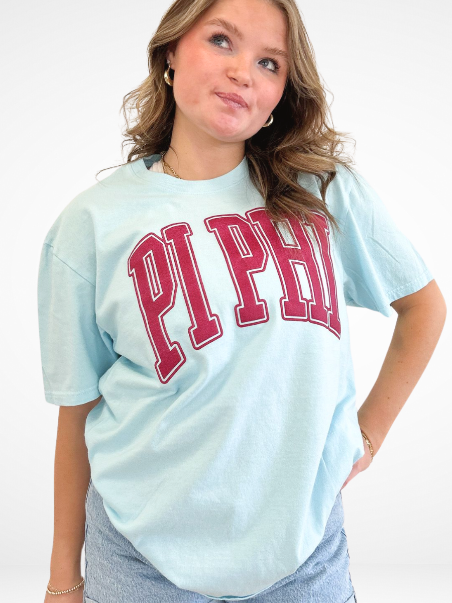 Sorority Varsity Arch Puff Tee