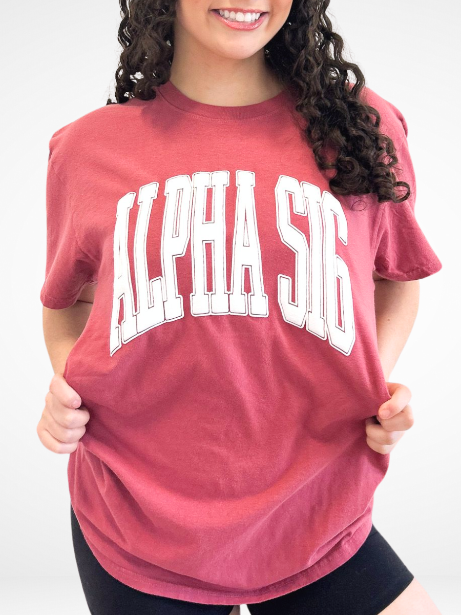 Sorority Varsity Arch Puff Tee
